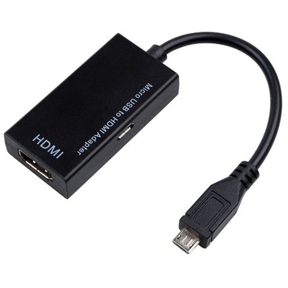 كابل HDTV الجديد Micro USB 2.0 إلى HDMI - أسود