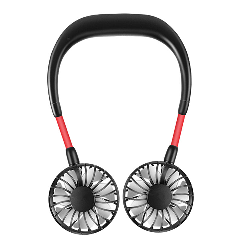 New Mini Portable Hanging Neck Fan - Black
