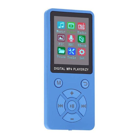 New Mini Shiny USB Clip MP4 Media Player - Blue