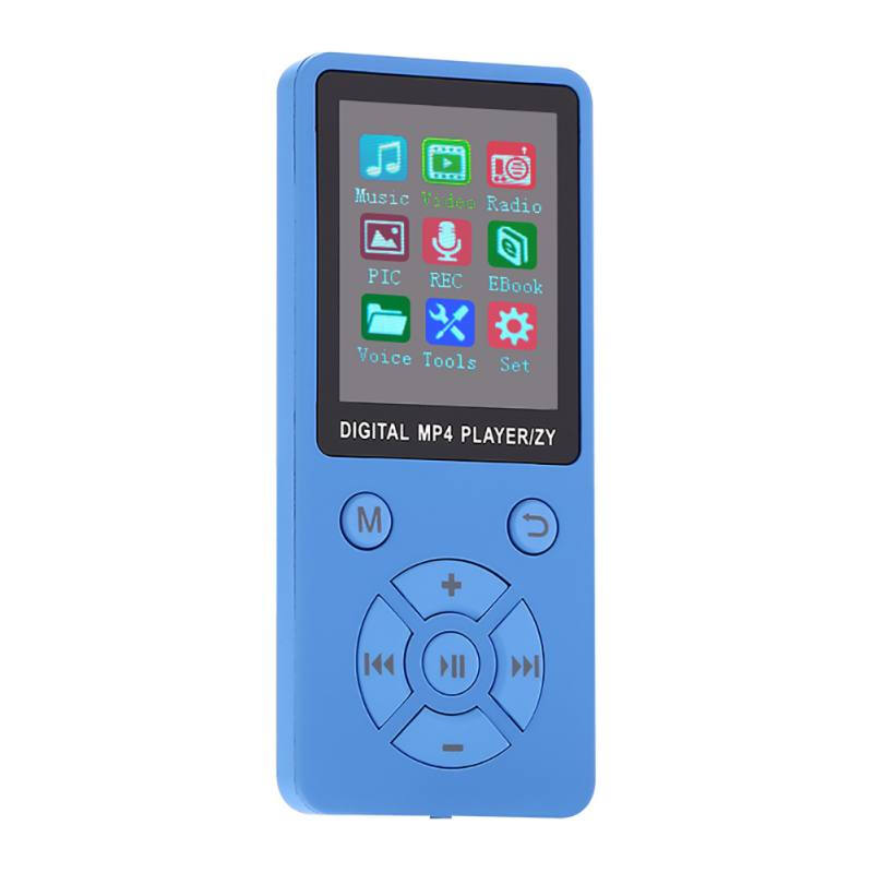 New Mini Shiny USB Clip MP4 Media Player - Blue