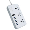 New US 3 Plug Power Extension Cable - White