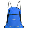 Nylon Drawstring Gym Bag - Blue