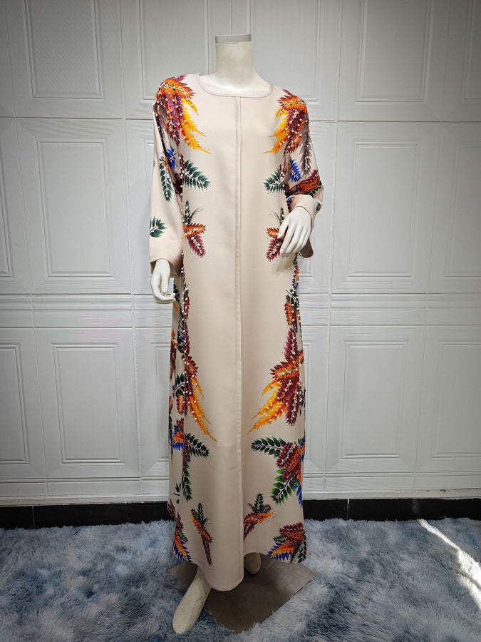 KT-12-29-1043 أحدث طراز من Netflix ملابس نسائية ذات مزاج شعبي قفطان