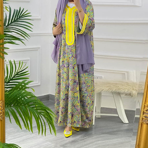 2024 Latest Netflix Style Popular Fashion Temperament Women's Clothing Kaftan