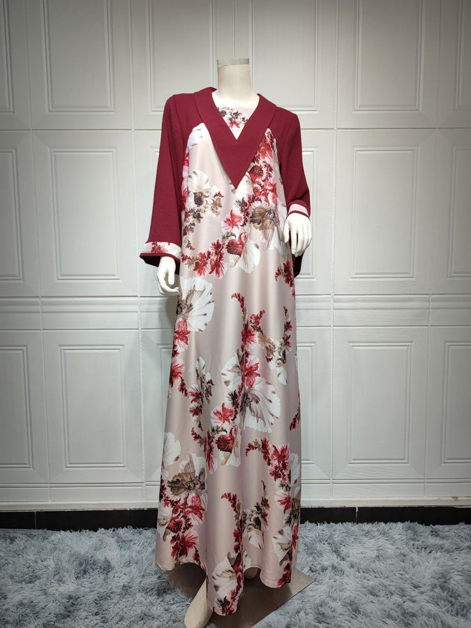 KT-12-29-1092 أحدث طراز من Netflix ملابس نسائية ذات مزاج شعبي قفطان