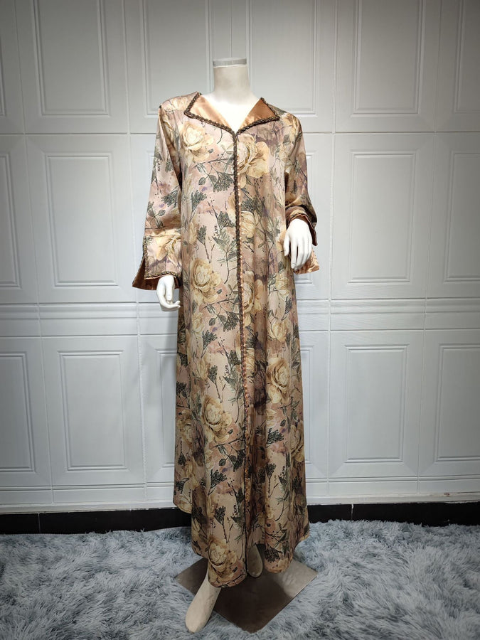2024 Latest Netflix Style Popular Fashion Temperament Women's Clothing Kaftan