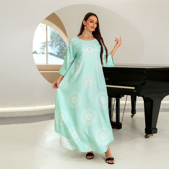 KT-12-29-1070 أحدث طراز من Netflix ملابس نسائية ذات مزاج شعبي قفطان 