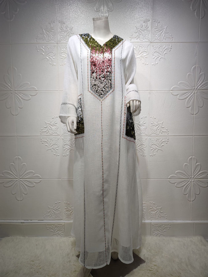 2024 Latest Netflix Style Popular Fashion Temperament Women's Clothing Kaftan