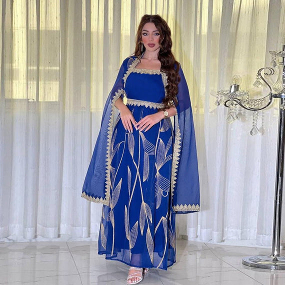 KT-12-29-1081 أحدث طراز من Netflix ملابس نسائية ذات مزاج شعبي قفطان