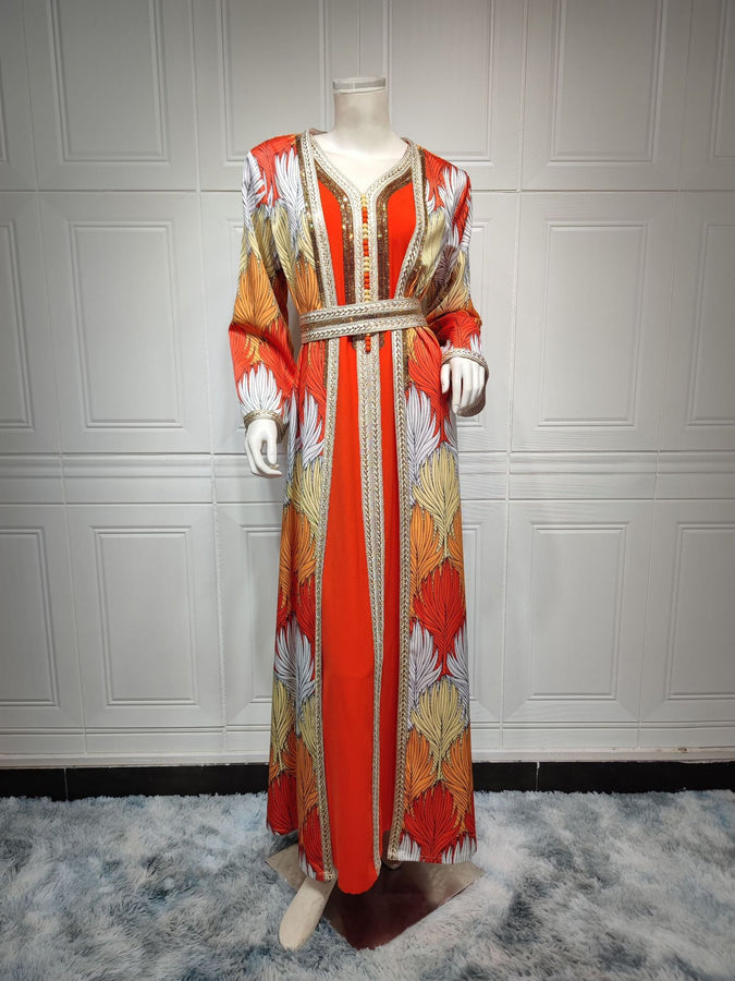 2024 Latest Netflix Style Popular Fashion Temperament Women's Clothing Kaftan