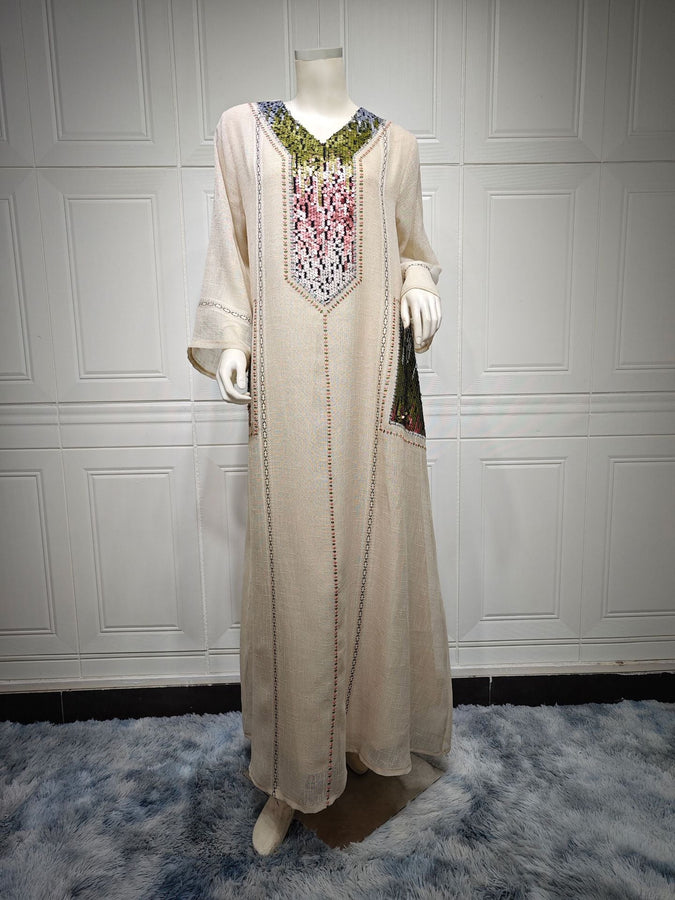 2024 Latest Netflix Style Popular Fashion Temperament Women's Clothing Kaftan