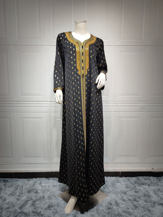 2024 Latest Netflix Style Popular Fashion Temperament Women's Clothing Kaftan