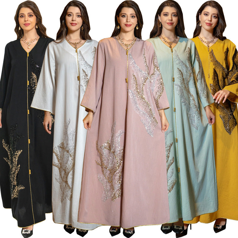 2024 Latest Netflix Style Popular Fashion Temperament Women's Clothing Kaftan