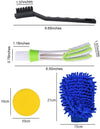 17-piece set of car beauty car wash detail brush electric drill brush car wash gloves air outlet brush set
