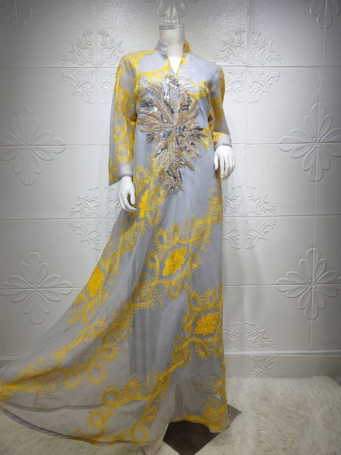 KT-12-29-1091 أحدث طراز من Netflix ملابس نسائية ذات مزاج شعبي قفطان