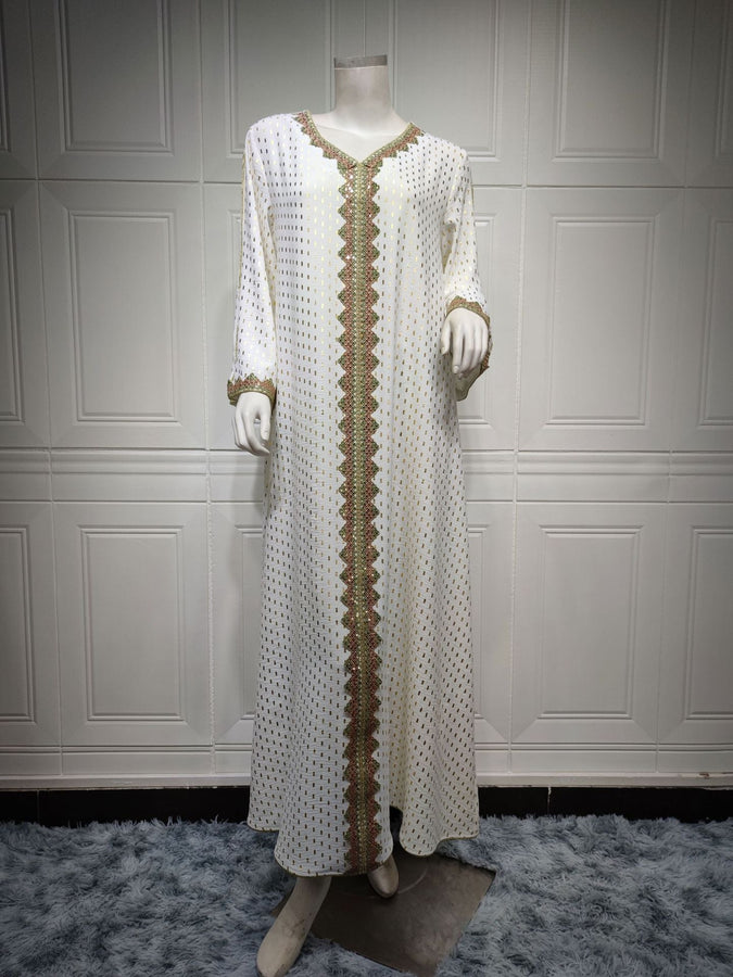 2024 Latest Netflix Style Popular Fashion Temperament Women's Clothing Kaftan