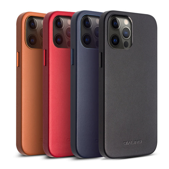 H1145 iPhone 12/13 Pro Max Genuine Leather Mobile Phone Case