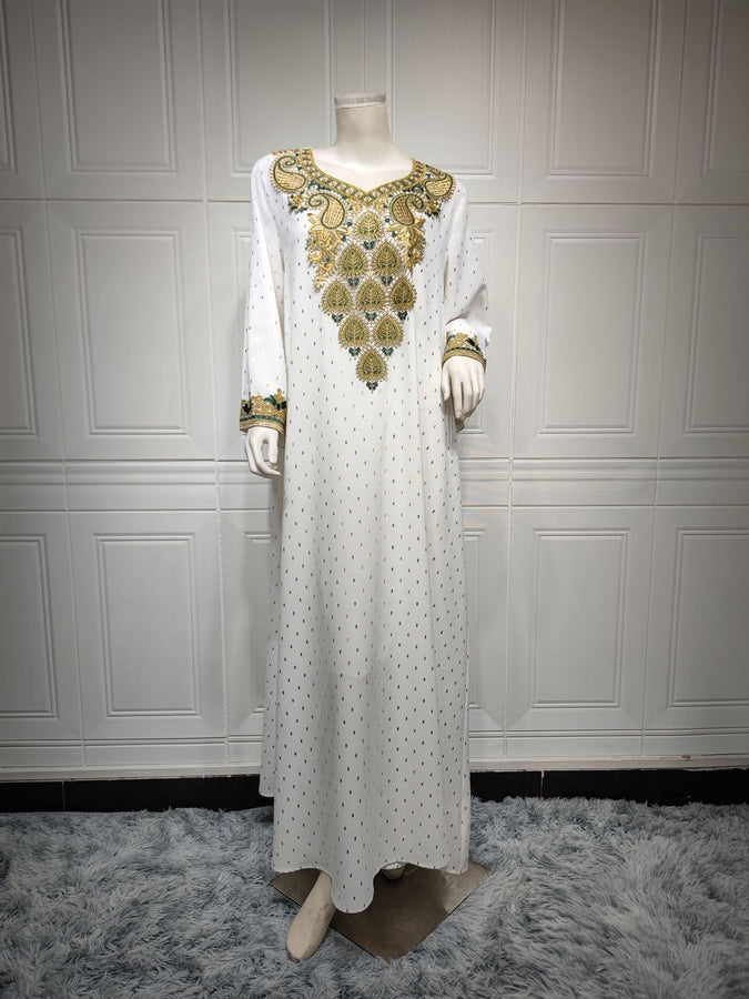 2024 Latest Netflix Style Popular Fashion Temperament Women's Clothing Kaftan