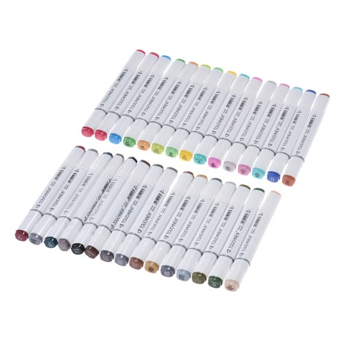 40 لونًا مزدوجًا لعلامة Twin Tipling Marking Art Art Sketch Highlighters for Graphic Drawing Drawing Coloring Painting Pinkning Lukenline