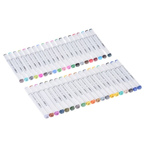 40 لونًا مزدوجًا لعلامة Twin Tipling Marking Art Art Sketch Highlighters for Graphic Drawing Drawing Coloring Painting Pinkning Lukenline