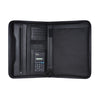 Multifunctional Professional Business Zippered Padfolio Folder Document Case Organizer A4 PU Leather