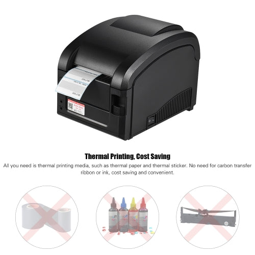 Gprinter GP-3120TL Thermal Printer Adhesive Sticker Barcode Label Graphic Printer High Speed 23-80mm Printing Width for USB POS Computer