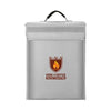 Fireproof Documents Bag 15*11*2.56in Non-Itchy Silicone Coated Silver Fire Water Resistant Safe Case with Handle for Valuables Documents Home Office Safety Supplies