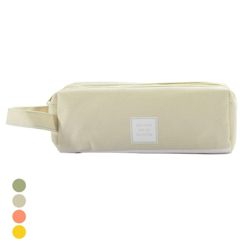 حقيبة أقلام رصاص ذات سعة كبيرة من القماش وحقيبة مكياج ثابتة