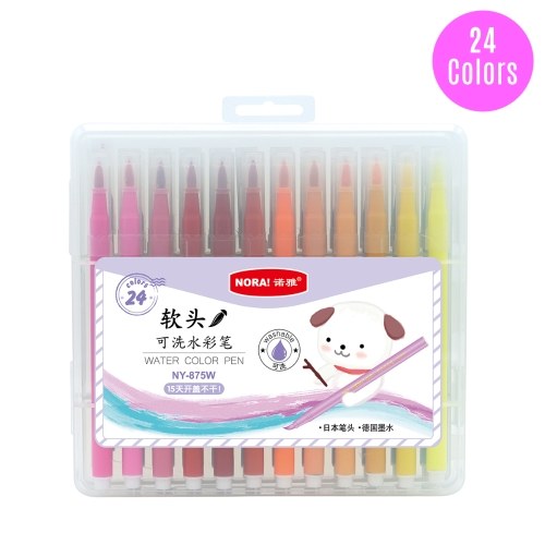 12 Colors Paint Markers Washable Watercolor Pen Set