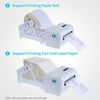 110mm BT Shipping Label Printer with Stand USB Cable High Speed Direct Thermal Printer Receipt Label Maker Sticker Compatible with Windows & Mac & Android & iOS for Barcode Express Clothing Jewelry Label Price Printing
