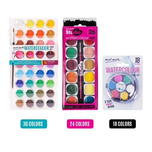 18 لونًا ألوانًا مائيًا مائيًا ، رسم صباغ ، مجموعة الطلاء الرسم