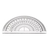 4 Pieces Clear Plastic Math Geometry Tool Ruler Set Includes 6-Inch Straight Ruler & 2pcs Triangle Ruler