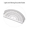 4 Pieces Clear Plastic Math Geometry Tool Ruler Set Includes 6-Inch Straight Ruler & 2pcs Triangle Ruler