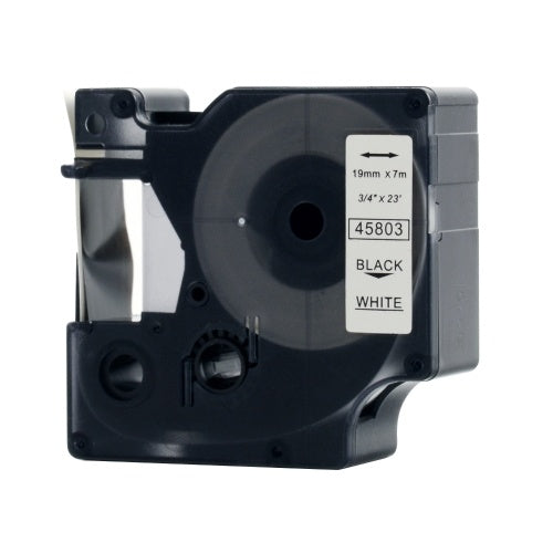 puty 10 لفات لفة ذات ملصقات ملصقية لصقها لطف باستيك صانع صانع التصنيع باللون الأسود على الأبيض 0.24 بوصة (6 مم) × 23.0 قدم (7 أمتار) مقاومة للماء ومقاومة للزيت مع Dymo LM-PNP/LM-160/LM-360D/LM- 280/LM-500TS/LM-210D/LM-420P الطابعة