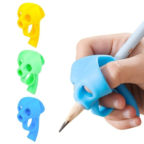 سيليكون قلم رصاص قبضة للأطفال على خط اليد تصحيح وضع الاصبع القبلة قبضة القلم قبضة المساعدات للأطفال من مرحلة ما قبل المدرسة (3pcs)