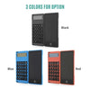 Foldable Calculator & 6 Inch LCD Writing Tablet Digital Drawing Pad 12 Digits Display with Stylus Pen Erase Button Lock Function for Children Adults Home Office School Use