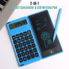 Foldable Calculator & 6 Inch LCD Writing Tablet Digital Drawing Pad 12 Digits Display with Stylus Pen Erase Button Lock Function for Children Adults Home Office School Use