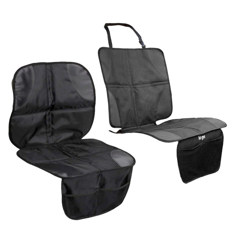 مقعد السيارة الجلدي الفاخر للأطفال من ونويل - أسود 