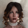 Osolovely Lace Front Bob Curly Bob Cut - Brown