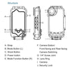 PULUZ 40m/130ft Diving Waterproof Case Smartphone Protective Cover Underwater Housing Case Shock-proof 360° Full Protection for i-Phone XS Max/XR