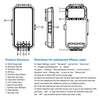 PULUZ 45m/147ft Diving Waterproof Case Mobile Phone Shell Smartphone Protective Cover Underwater Housing Case Shockproof 360° Full Protection Compatible with i-Phone
