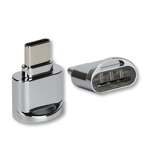 قارئ بطاقة USB من النوع C، محول قارئ بطاقات ذاكرة فلاش TF من سبائك الألومنيوم OTG لأجهزة MacBook Windows