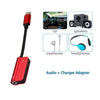 Type-C Audio AUX Converter Charger Cable Splitter Adapter