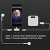 2 في 1 MINI Lightning Flitter Adapter Audio Aux Aux Aux Adapter مع منافذ مزدوجة سعة 3.5 مم منفذ شحن سماعة الرأس لجهاز iPhone x 8 7 iPod iPad iOS