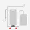 2 في 1 MINI Lightning Flitter Adapter Audio Aux Aux Aux Adapter مع منافذ مزدوجة سعة 3.5 مم منفذ شحن سماعة الرأس لجهاز iPhone x 8 7 iPod iPad iOS