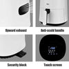 Xiaomi Youpin Silencare مقلاة الهواء الكهربائية مقلاة الهواء الساخن فرن طباخ بدون زيت مع شاشة LCD رقمية وعاء قلي غير لاصق مع التحكم في درجة الحرارة سلة قلي غير لاصقة 2.5 لتر 220 فولت