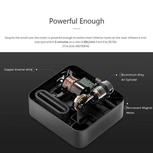 Xiaomi 70mai Car Air Compressor Lite Protable Electric Car Air Pump Mini compressor Tire Inflator Auto Tyre Pumb 12V