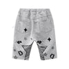 Printed  Summer Linen Pants - Gray