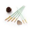 Professional Premium 6Pcs Paint Brushes Pen Set - Green