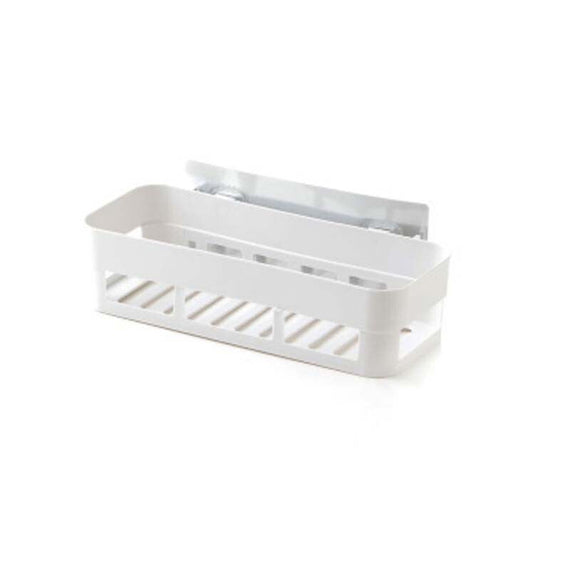 Punch-free Wall Hanging Bathroom Shelf - White
